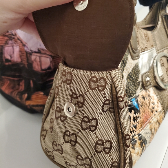 d-fusion Y2K Animal Print Patch Work Shoulder Purse - Picture 4 of 8